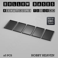 Hollow Bases Range  - Wargaming 3d Printed Bases (OBS System)

