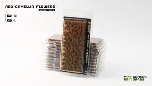 Gamers Grass Red Camellia Flowers tufts blister pack – 6mm model scenery basing flowers