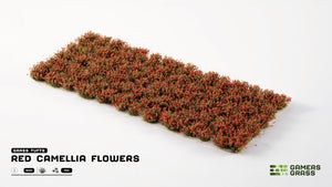 Gamers Grass Red Camellia Flowers tufts sheet – 75x self-adhesive basing tufts for miniatures