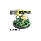 Miniature base decorated with sculpted tentacles made using Green Stuff World Roll Maker tool