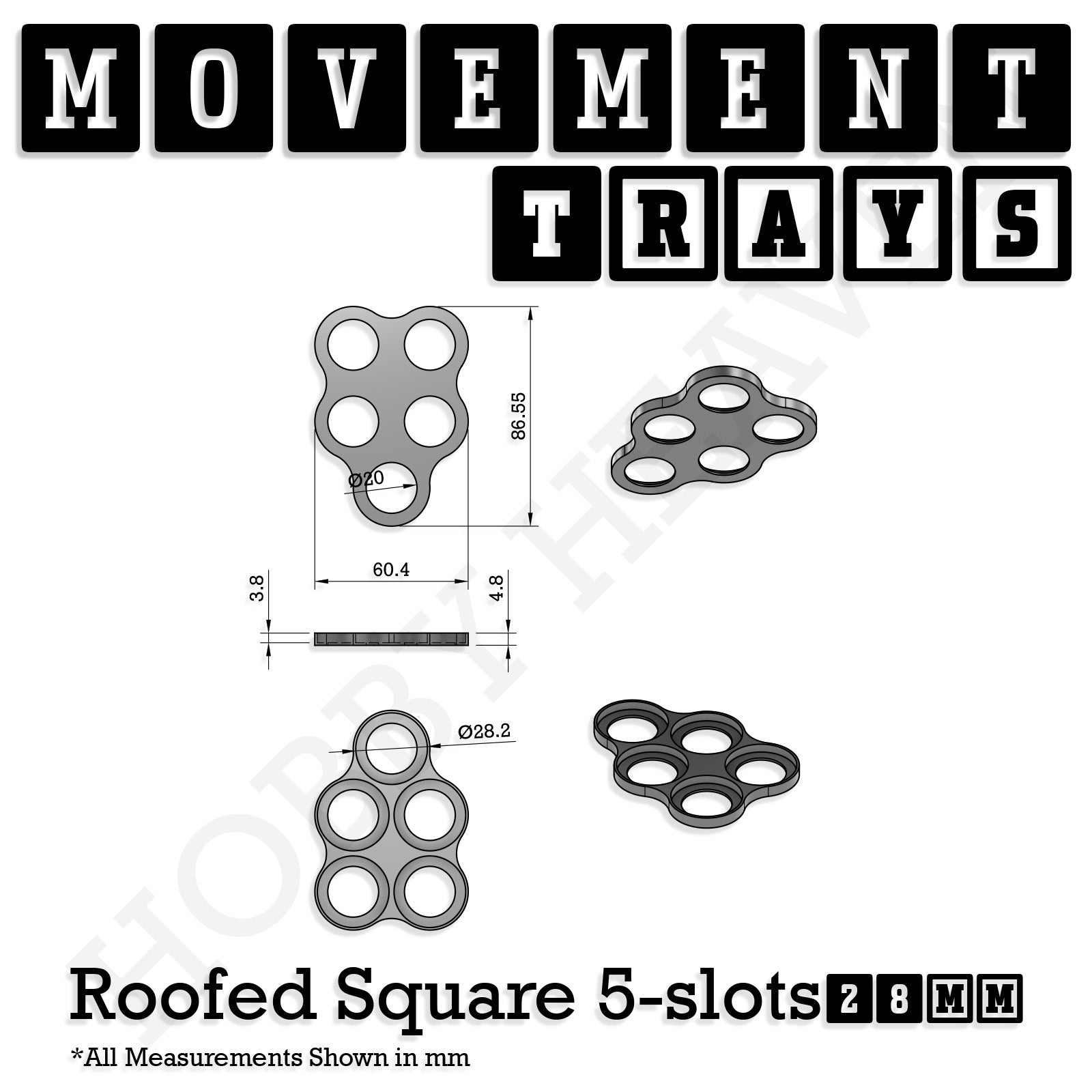 28mm Movement Trays for Tabletop Games | Wargaming | Full Range