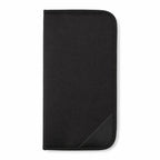 Closed Rosemary & Co black nylon brush case with firm outer casing and zip-around edge for storing and carrying artist brushes
