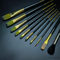 Rosemary & Co The Ali Ghassan Set of 10 Long Handle Brushes - Hobby Heaven
