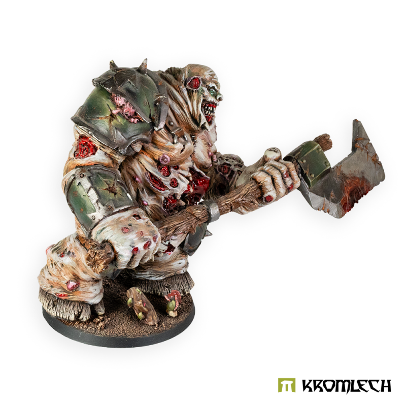 Ro'butcher painted, side view from a low angle
