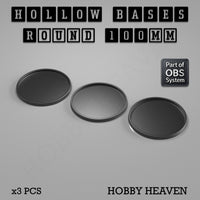 Hollow Bases Range  - Wargaming 3d Printed Bases (OBS System)
