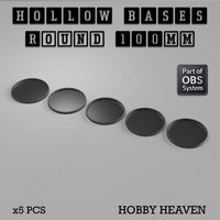 Hollow Bases Range  - Wargaming 3d Printed Bases (OBS System)
