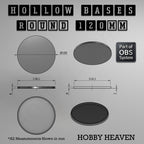 Hollow Bases Range  - Wargaming 3d Printed Bases (OBS System)