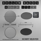 Hollow Bases Range  - Wargaming 3d Printed Bases (OBS System)