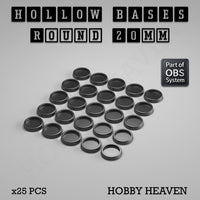 Hollow Bases Range  - Wargaming 3d Printed Bases (OBS System)
