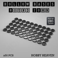 Hollow Bases Range  - Wargaming 3d Printed Bases (OBS System)

