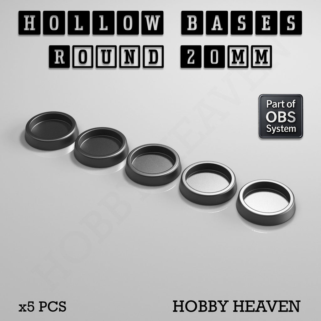 Hollow Bases Range  - Wargaming 3d Printed Bases (OBS System)