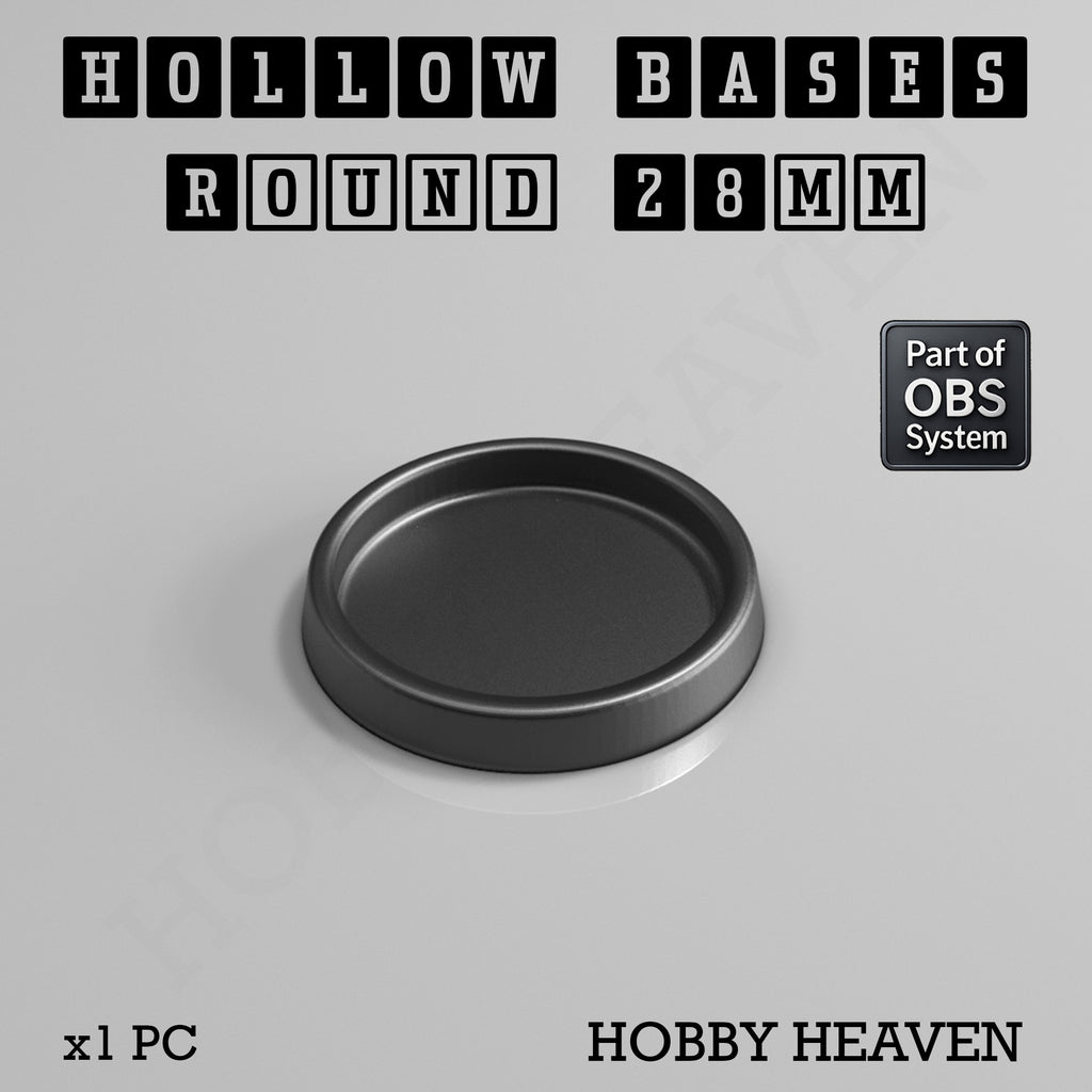 Hollow Bases Range  - Wargaming 3d Printed Bases (OBS System)