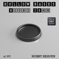 Hollow Bases Range  - Wargaming 3d Printed Bases (OBS System)
