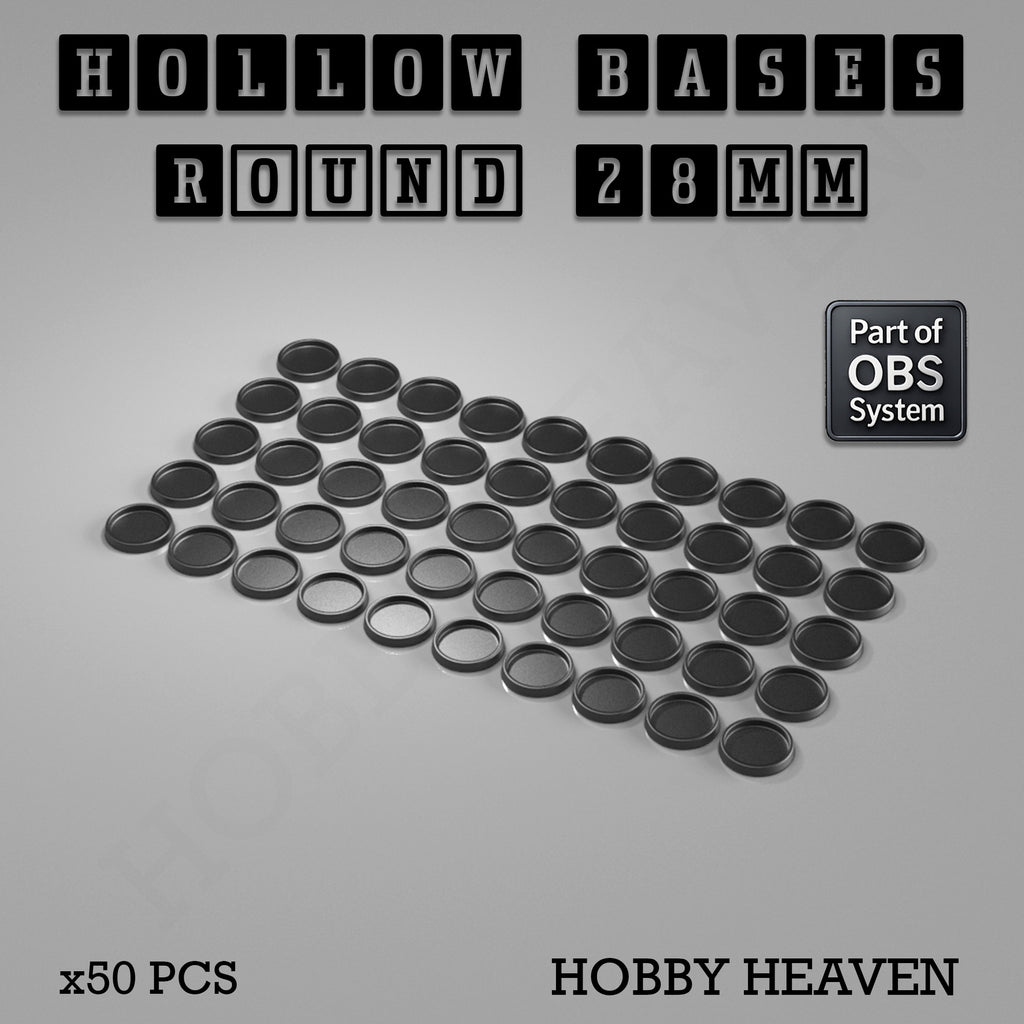 Hollow Bases Range  - Wargaming 3d Printed Bases (OBS System)