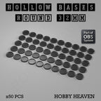Hollow Bases Range  - Wargaming 3d Printed Bases (OBS System)