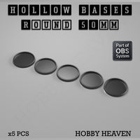 Hollow Bases Range  - Wargaming 3d Printed Bases (OBS System)
