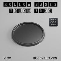 Hollow Bases Range  - Wargaming 3d Printed Bases (OBS System)
