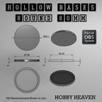 Hollow Bases Range  - Wargaming 3d Printed Bases (OBS System)
