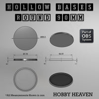 Hollow Bases Range  - Wargaming 3d Printed Bases (OBS System)
