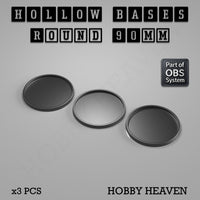 Hollow Bases Range  - Wargaming 3d Printed Bases (OBS System)

