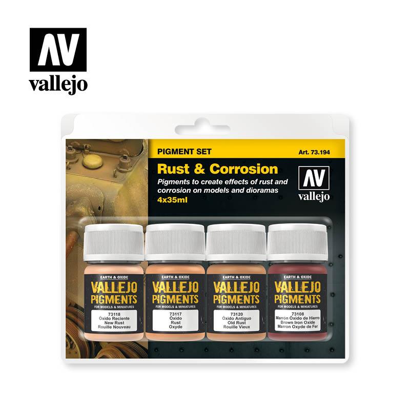 Vallejo Rust & Corrosion Pigment Set VAL73194