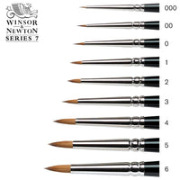 Complete Series 7 Miniature brush collection lined up on white background
