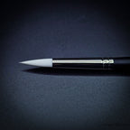 Close-up of Snowdrop size 10 brush head showing the rounded belly and tapered point
