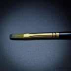 Rosemary & Co Evergreen Filbert size 2 short handle head close-up - Hobby Heaven