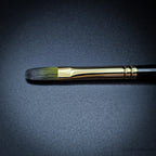 Rosemary & Co Evergreen Filbert size 3 short handle head close-up - Hobby Heaven