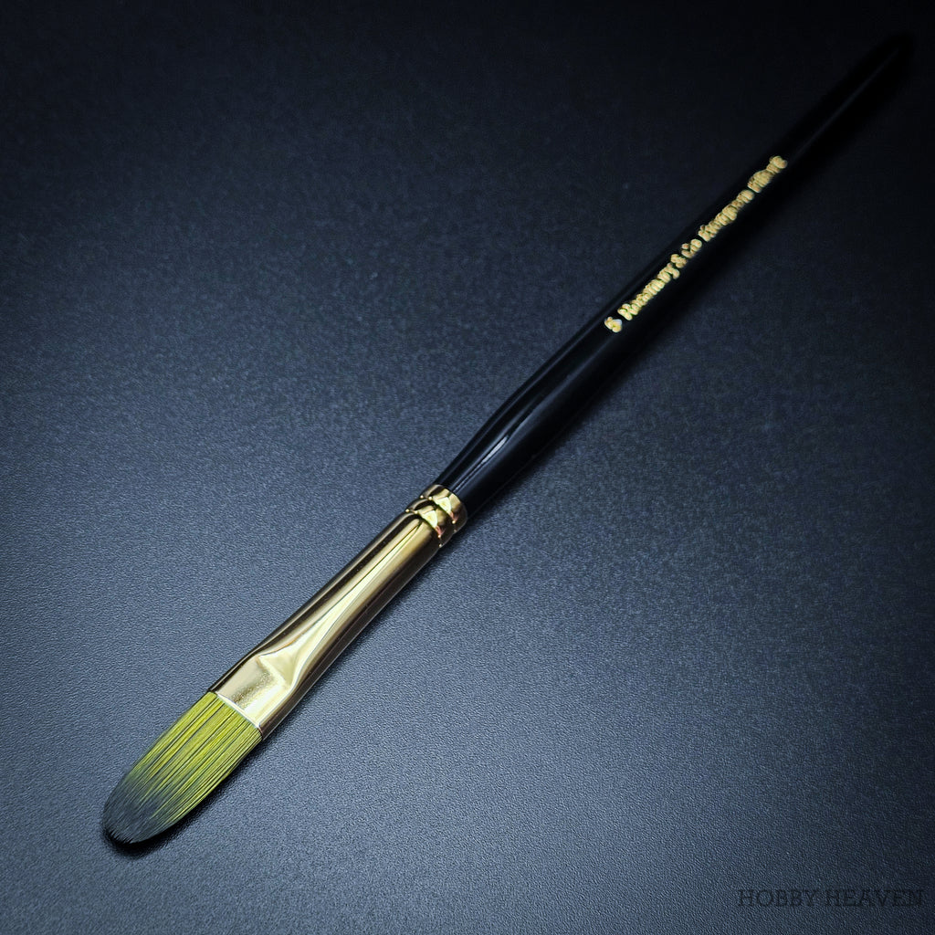 Rosemary & Co Evergreen Filbert size 5 short handle full brush - Hobby Heaven