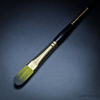 Rosemary & Co Evergreen Filbert size 8 short handle full brush - Hobby Heaven