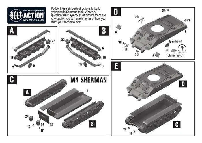 M4 Sherman Medium Tank – Bolt Action WWII 28mm Vehicle