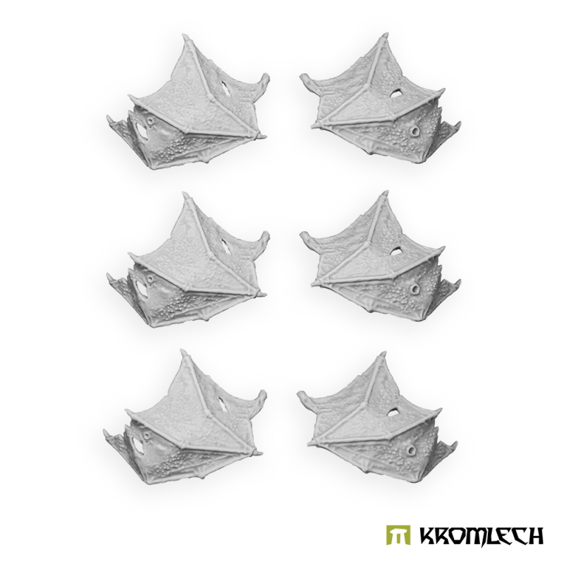 Kromlech Small Daemonic Wings: three matching pairs of unpainted resin wings