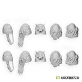 Kromlech Sons of Thor Shoulder Pads: all ten in pale resin, two of each of the five fur and wolf designs
