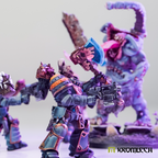 Example of use: a painted warrior with an axe wearing a banded veteran pad; figure not included