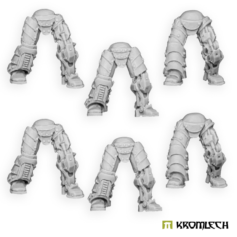 Kromlech Legionaries Bionic Legs Set 2 unpainted resin: six standing leg sets in three designs, two of each