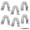 Kromlech Legionaries Bionic Legs Set 2 unpainted resin: six standing leg sets in three designs, two of each