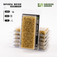 Gamers Grass Spikey Beige 12mm - Wild Tufts packaging, featuring Mediterranean shrubland and thorny vegetation imagery
