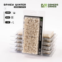 Gamers Grass Spikey Winter 12mm - Wild Tufts packaging, featuring snowy landscape and frozen shrub imager
