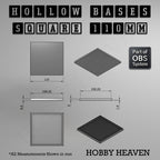Hollow Bases Range  - Wargaming 3d Printed Bases (OBS System)