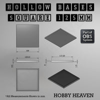 Hollow Bases Range  - Wargaming 3d Printed Bases (OBS System)
