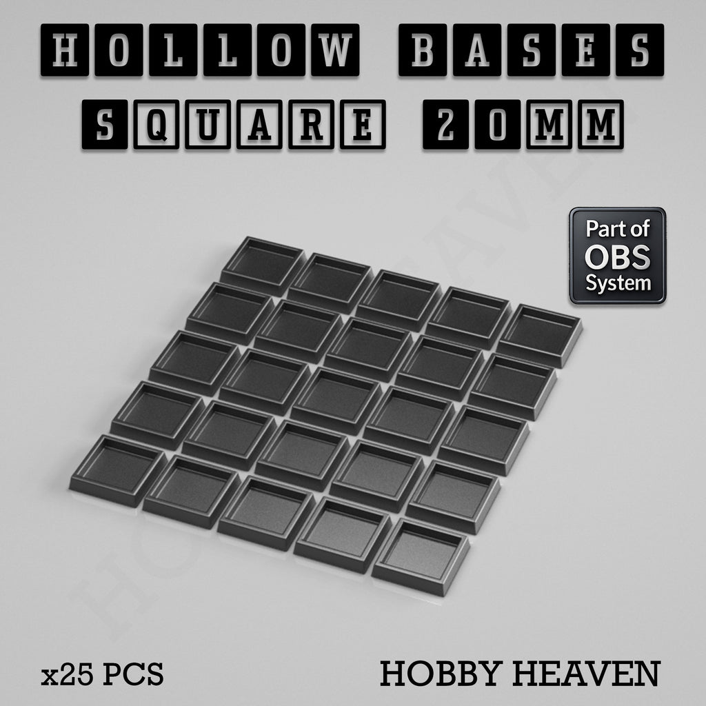 Hollow Bases Range  - Wargaming 3d Printed Bases (OBS System)