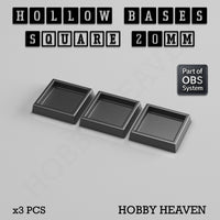Hollow Bases Range  - Wargaming 3d Printed Bases (OBS System)
