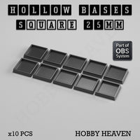 Hollow Bases Range  - Wargaming 3d Printed Bases (OBS System)

