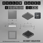 Hollow Bases Range  - Wargaming 3d Printed Bases (OBS System)