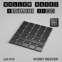 Hollow Bases Range  - Wargaming 3d Printed Bases (OBS System)

