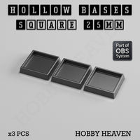 Hollow Bases Range  - Wargaming 3d Printed Bases (OBS System)

