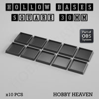 Hollow Bases Range  - Wargaming 3d Printed Bases (OBS System)
