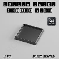 Hollow Bases Range  - Wargaming 3d Printed Bases (OBS System)
