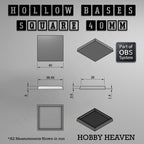 Hollow Bases Range  - Wargaming 3d Printed Bases (OBS System)